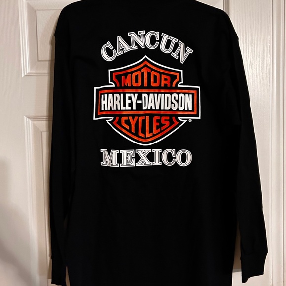 Harley-Davidson Long Sleeve Shirt - Cancun Mexico - Mint Condition Vintage - Picture 4 of 5
